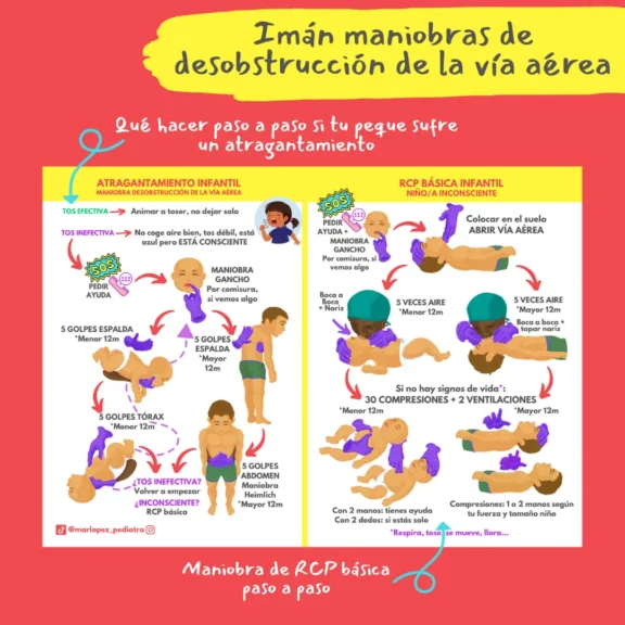 Qué hacer paso a paso si tu peque sufre un atragantamiento - Imán